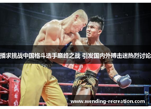 播求挑战中国格斗选手巅峰之战 引发国内外搏击迷热烈讨论